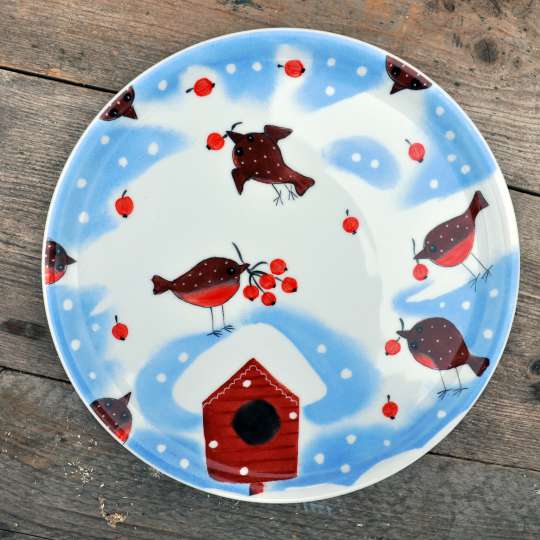 Tortenplatte Pfefferkuchenvogel