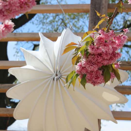 Zeit für Frühling bei barlooon - Outdoor-Lampion weiss, M Mood 2