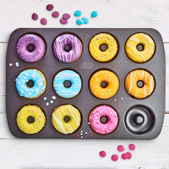 Farbenfroh und lecker: Mini Donuts (c) Birkmann