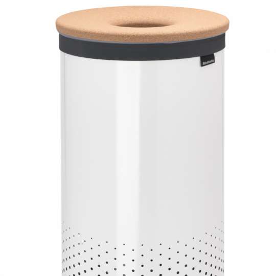 Brabantia Wäschekorb-/tonne 60L mit Korkdeckel weiß 8710755104404