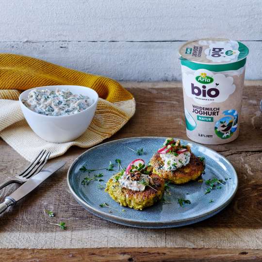 Arla Bio - Hirsepuffer und Labneh - Yoghurt