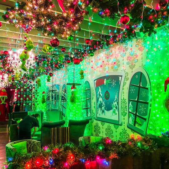 Willkommen auf der Grinchparty in Long Island (c) Kaus Media