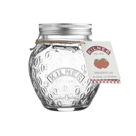 Kilner Marmeladenglas (Erdbeere) 400 ml -  0025.582 mit Etikett