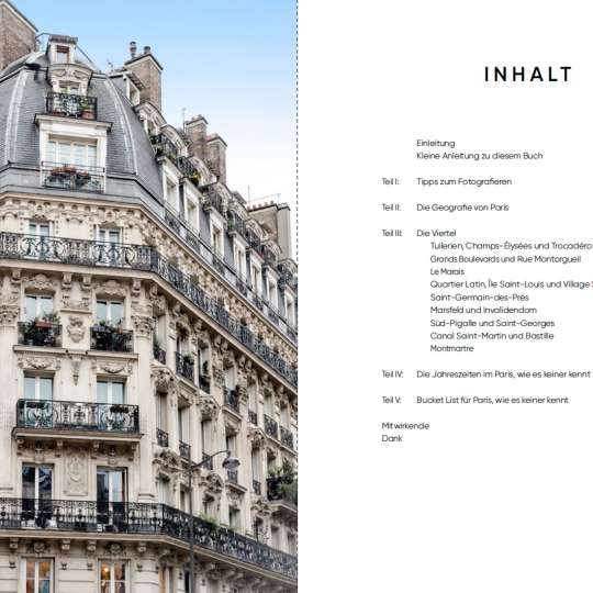 PARIS - Wie es keiner kennt - Inhaltsverzeichnis © MIDAS Verlag AG