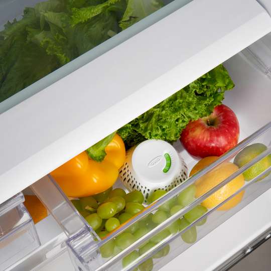 OXO GreenSaver Gemüsefacheinsatz Anwendung Kühlschrank