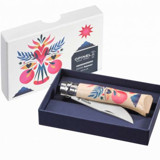 Opinel-Messer mit ganz viel Liebe: Serie Edition Amour / Design Kruella d’Enfer / Messer in Verpackung