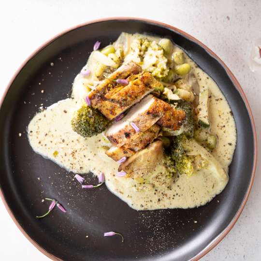 Köstlich: Curry mit Entenbrust © Römertopf
