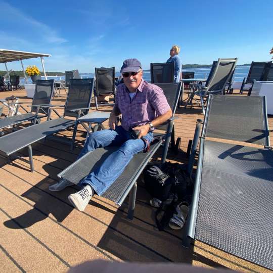 Entspannt auf dem Sonnendeck der Junker Jörg... mit richtig viel Platz