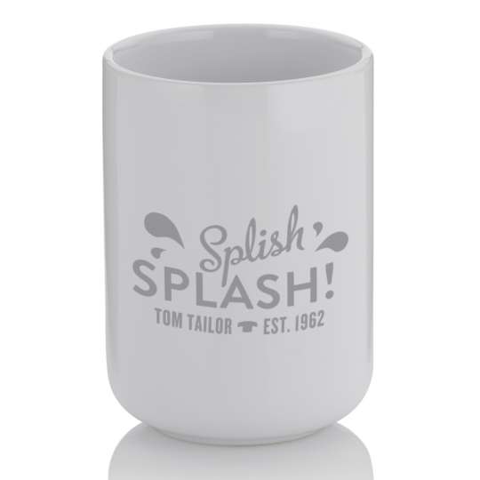 Tom Tailor SOHO Splish Splash Keramikserie - Zahnputzbecher weiß