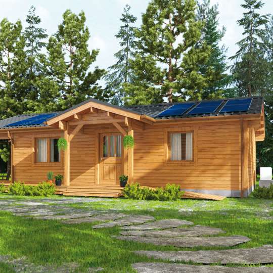 Thule Blockhaus  nordischem Holz