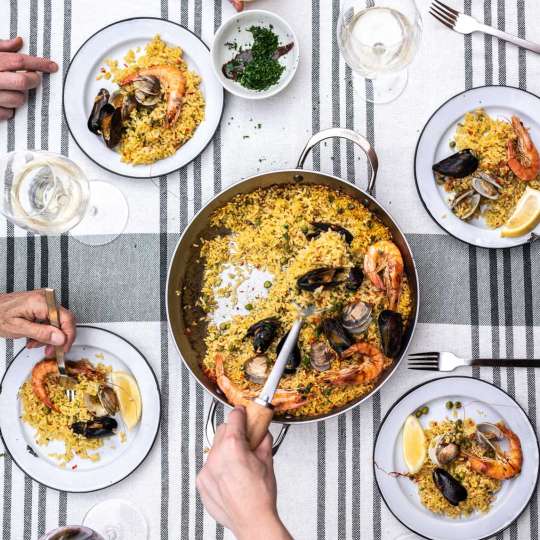 de Buyer - Paella mit Meeresfrüchten