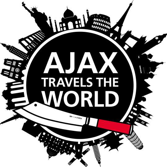 AJAX travels the world - Logo