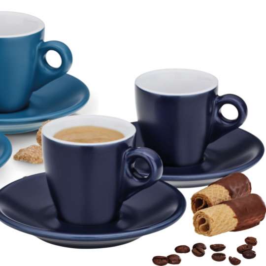 Kela: Blue is beautiful / Accessoires in der neuen Trendfarbe / Espressotasse 2-er Mattia