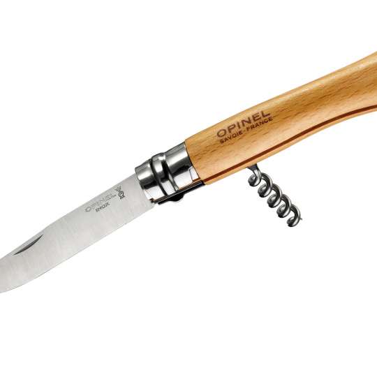 Opinel Messer No. 10 mit Korkenzieher, offen
