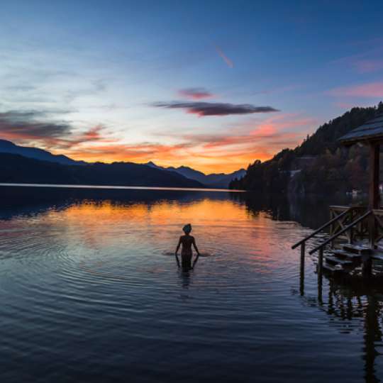 Romantik SPA Hotel Seefischer: Von der Sauna in den See