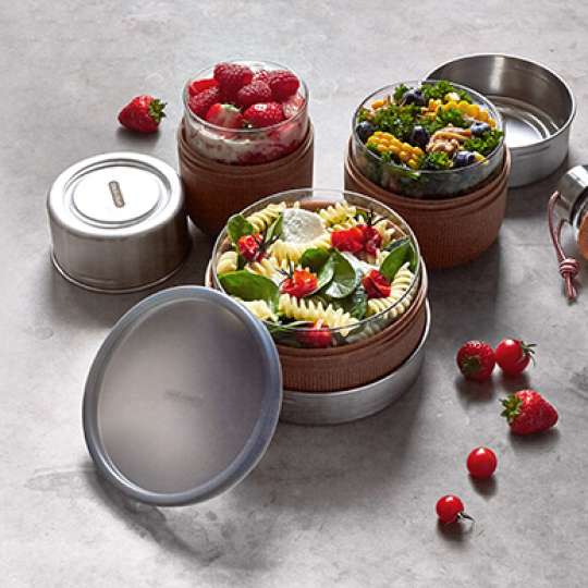 black+blum: Lunchschalen aus Glas mit Deckel aus Recyclingmaterial