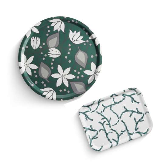 Tabletts mit Weihnachtsmuster