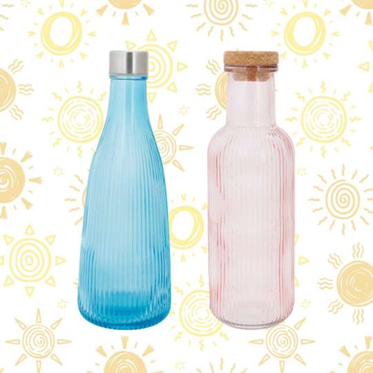 Glasflaschen ATLA und RAYA