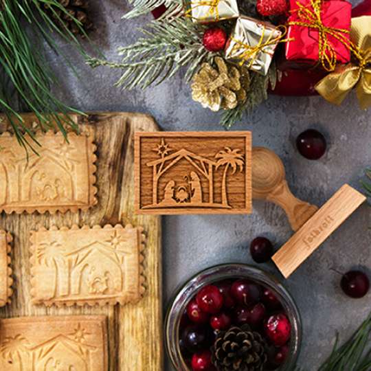 Keksstempel mit weihnachtlichen Motiven
