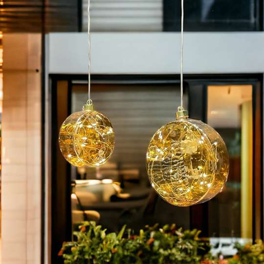 Disk Glass Balls in Amber