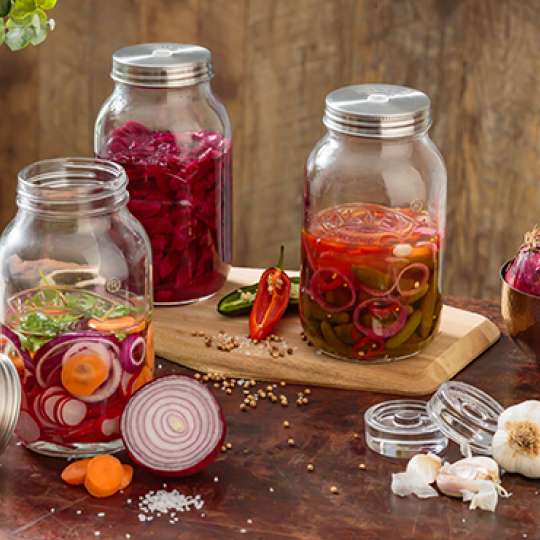 Kilner: Fermentiergläser-Set à 1 Liter - zum Fermentieren in kleinen Mengen