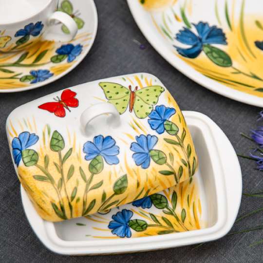 Kornblume Butterdose