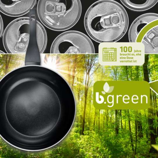 b.green! Kochgeschirr von BERNDES aus 100% recycelten Dosen