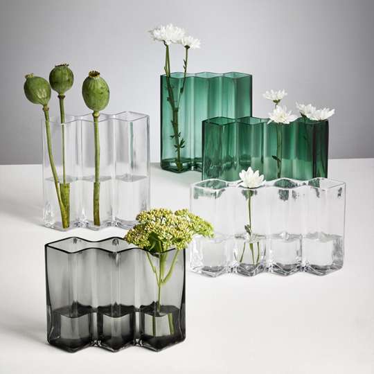 Row - handgefertigter Vasen aus mundgeblasenem Glas
