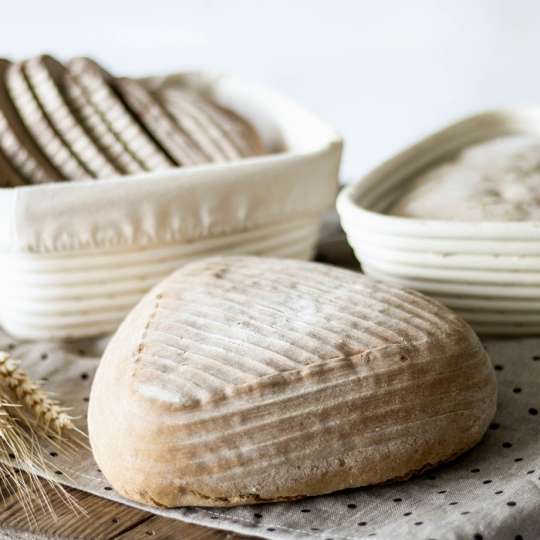 Gärkörbe mit Leinenüberzug – nur das Beste für Ihr Selbstgemachtes Brot mit klassischem Rillenmuster